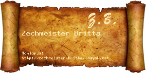 Zechmeister Britta névjegykártya